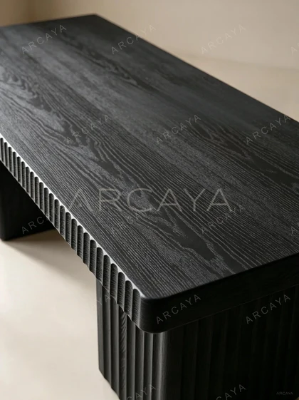 Zaccaria Fluted Ash Dining Table — view 09