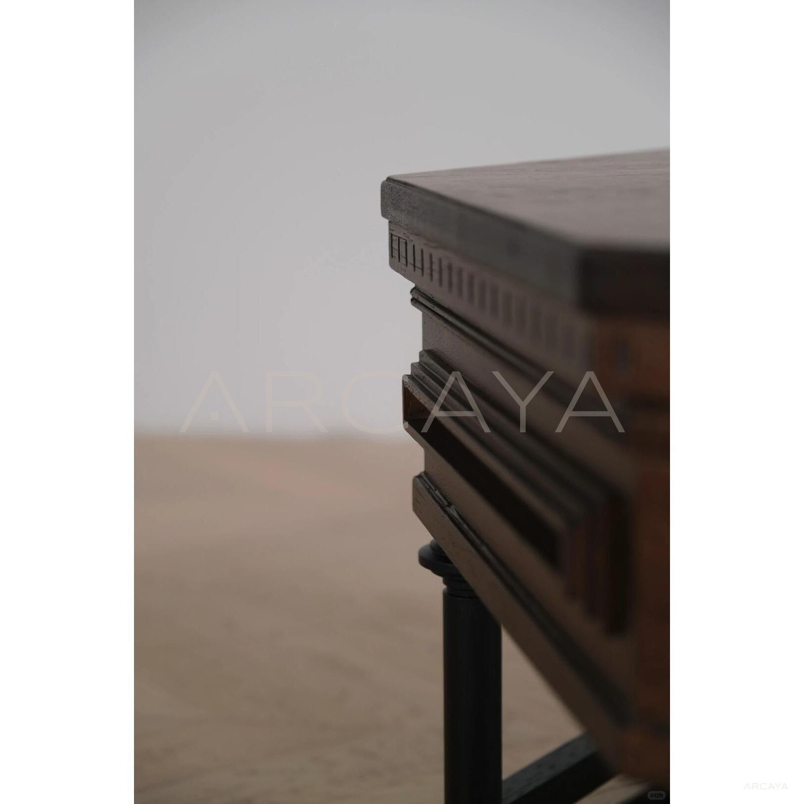Forge Carved Octagonal Coffee Table - scene