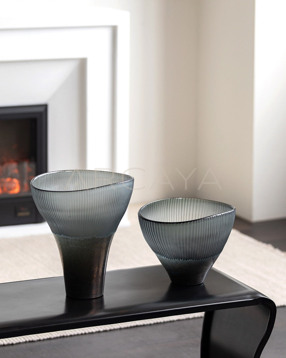 Vintage Flared Glass Vase - scene