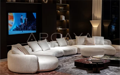 Petra Ash Straight Sofa - front view 05