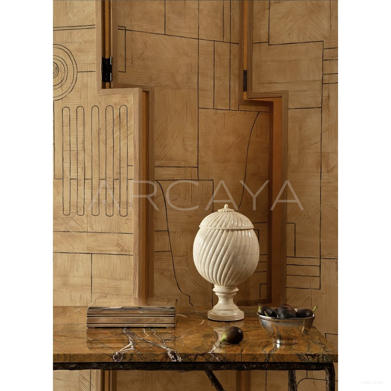 Textured Art Folding Screen - scene