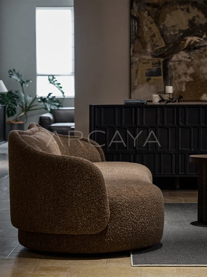 Riva Onyx Straight Sofa - front view 04