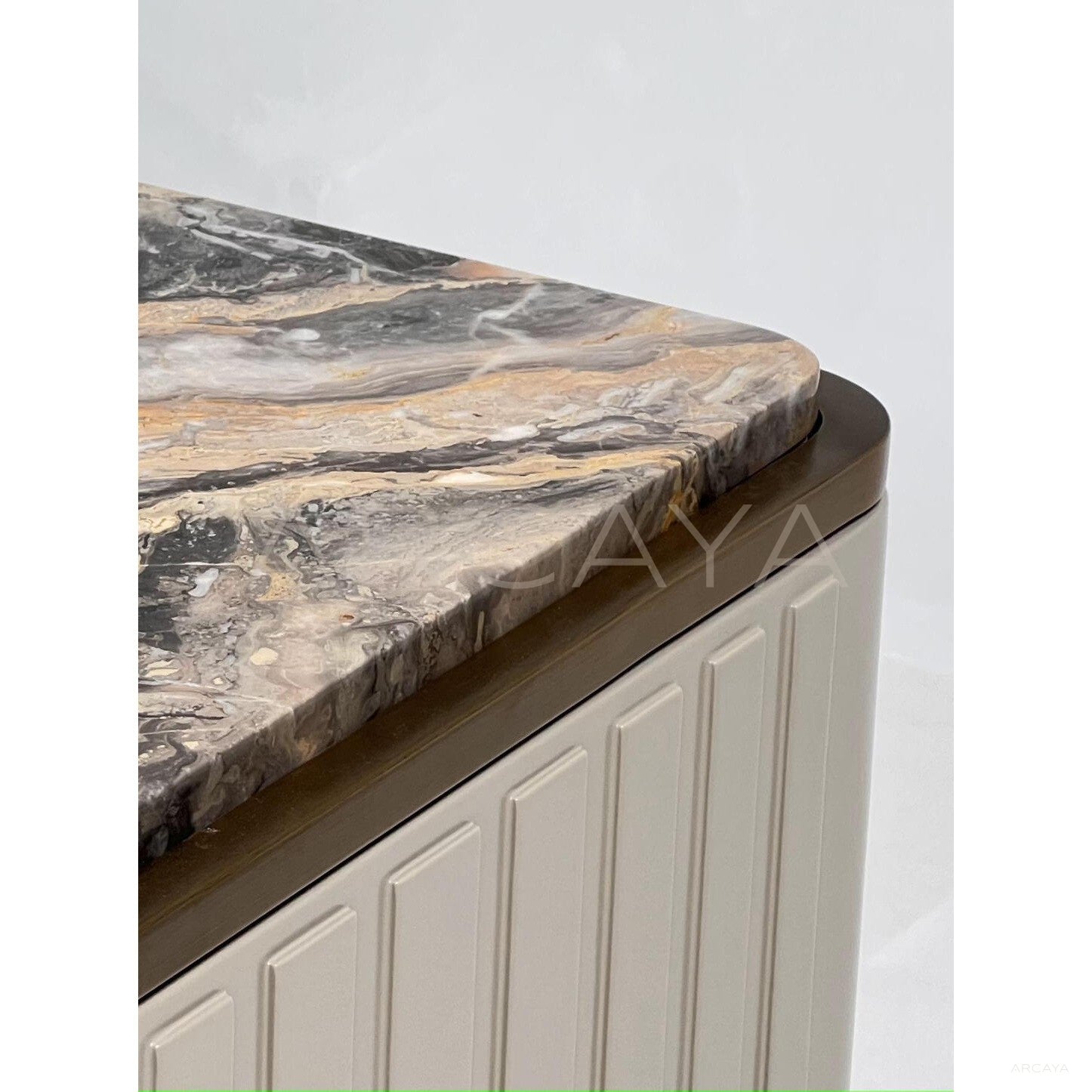 Italian Stone Vertical Stripe Sideboard - scene