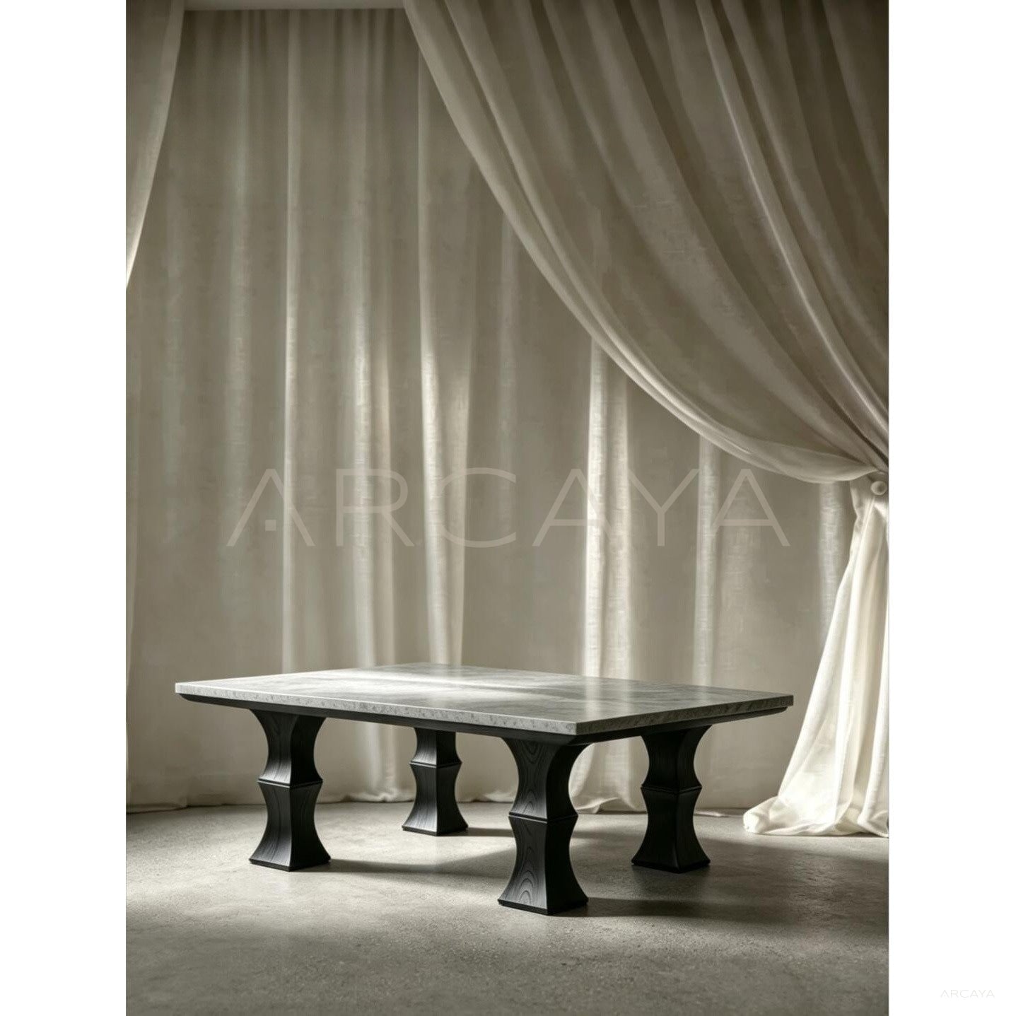 Square Bamboo Coffee Table - scene