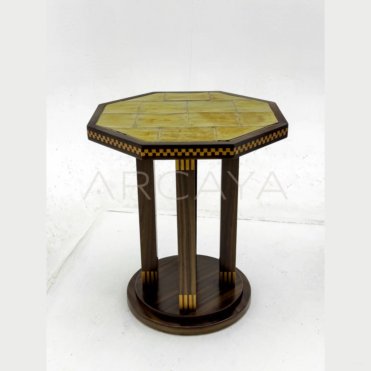 Mid Century Inlaid Side Table