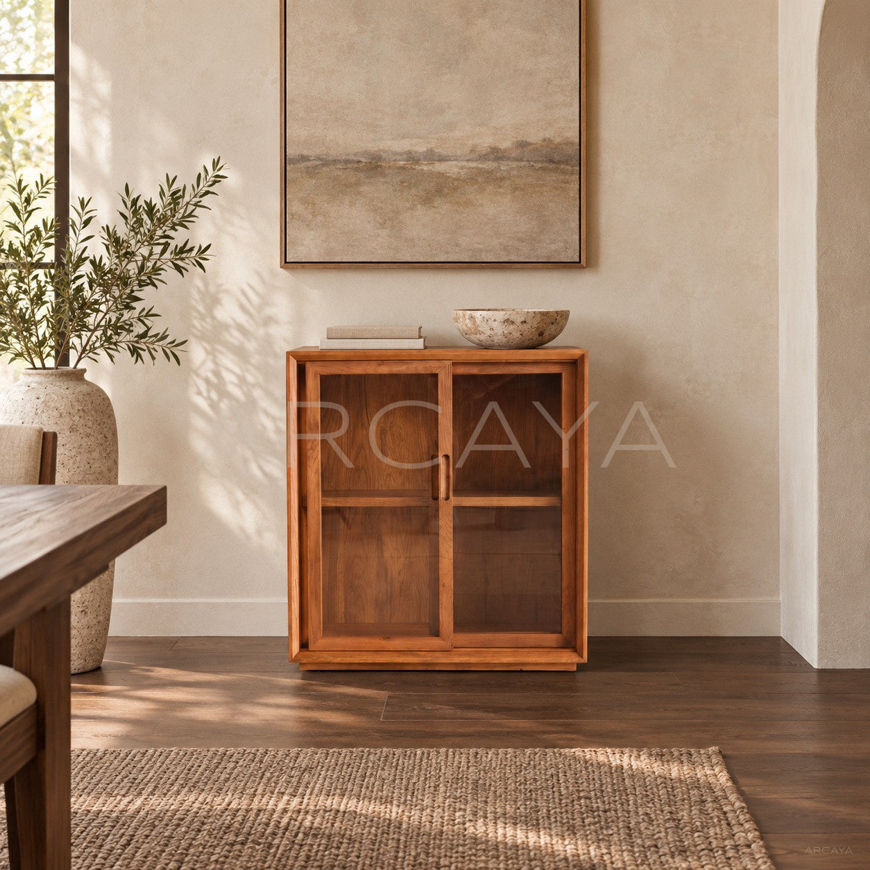 Moku Solid Wood Cabinet - scene