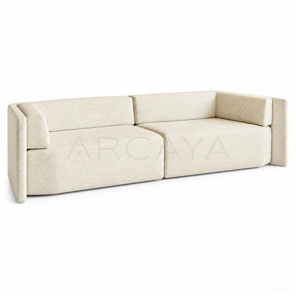 Sable Onyx Straight Sofa - product view on a white background 03