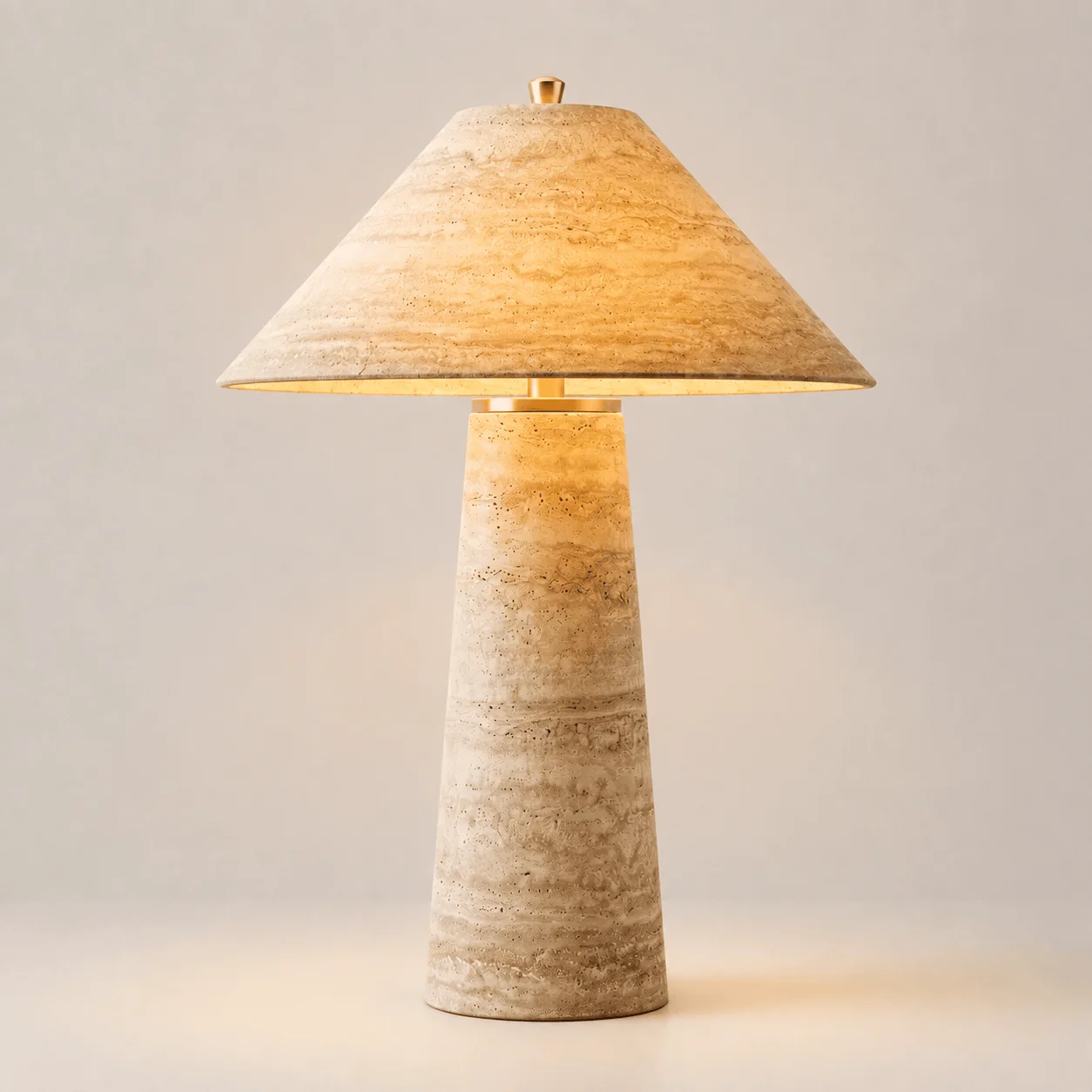 Turned Wood Table Lamp