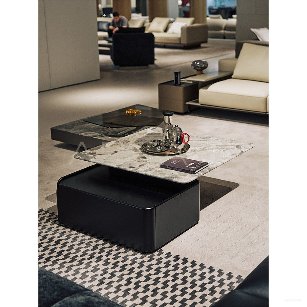 High Low Stone Coffee Table - scene