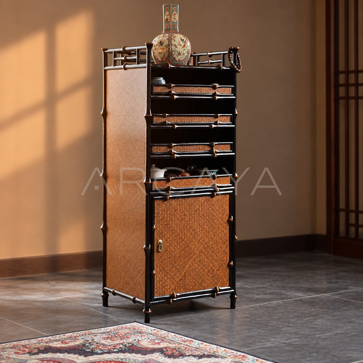 Apothecary Cabinet Plain Woven Doors