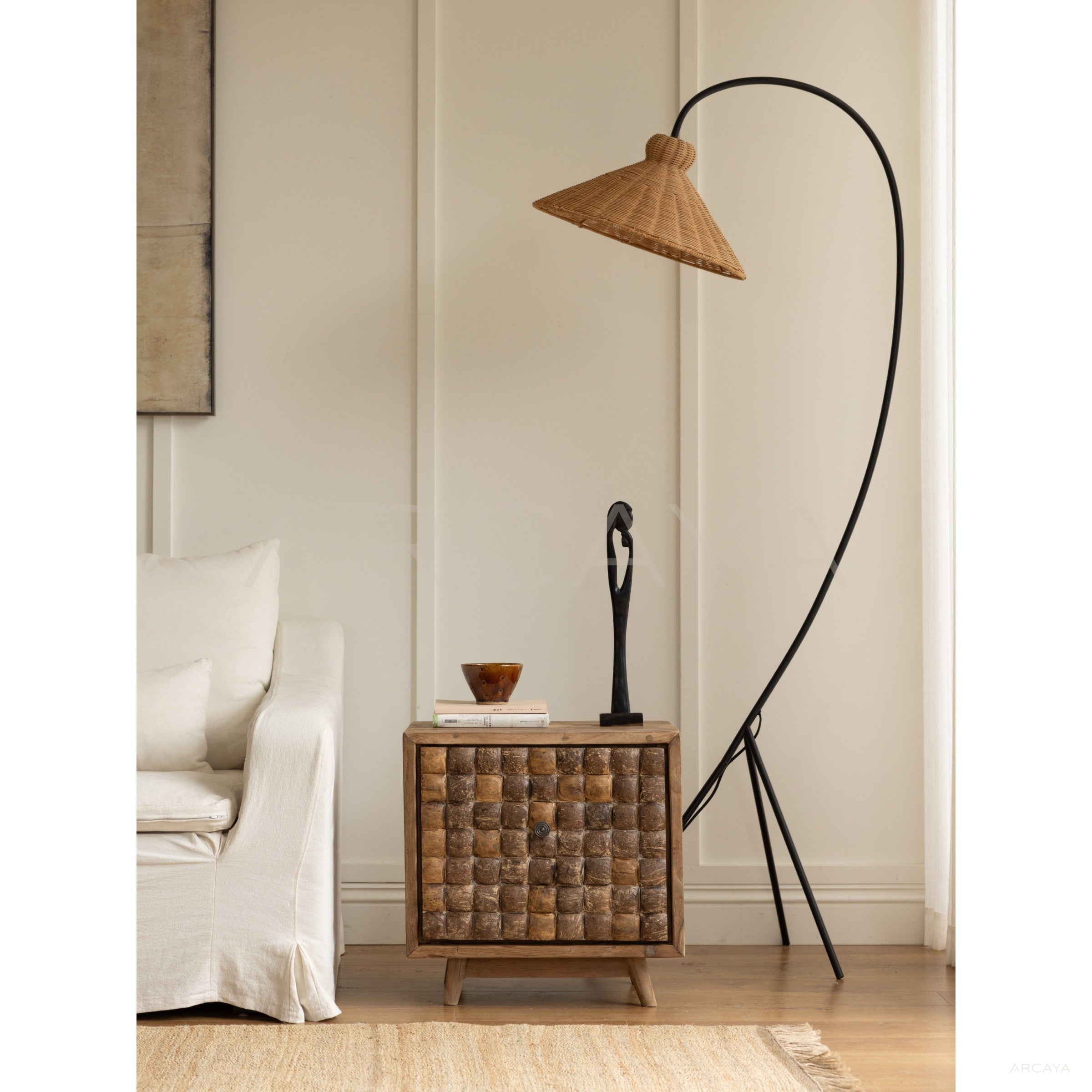 Coco Coconut Shell Reclaimed Wood Cabinet - scene