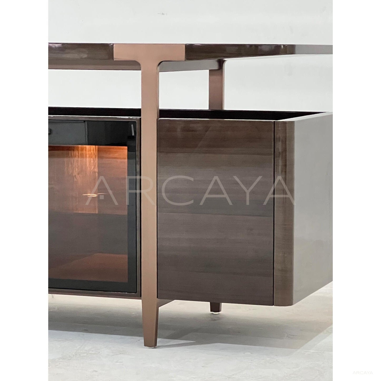 Italian T Shape Metal Frame Sideboard - scene