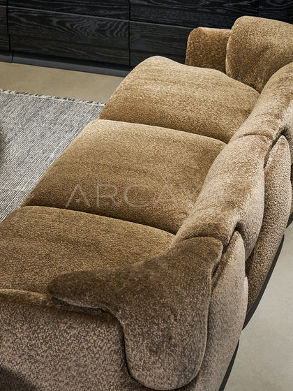 Riva Slate Straight Sofa - front view 11