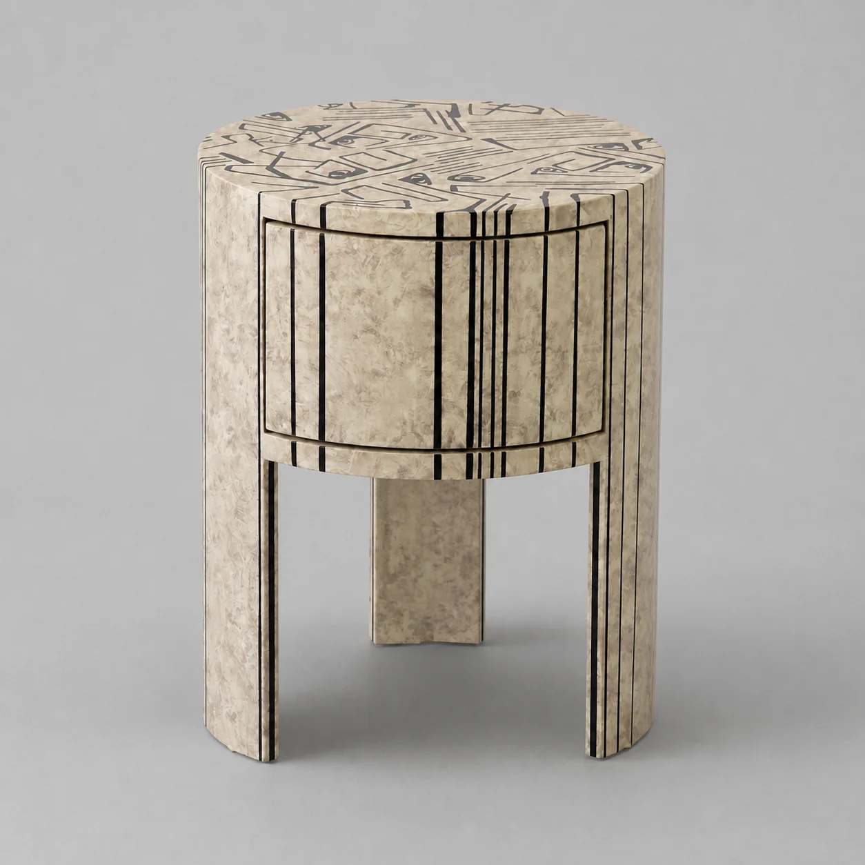 A00046 Nightstand in a finished interior.