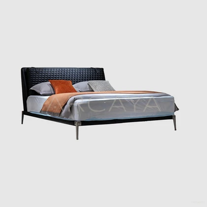 Juno Noir Bed - front view 05