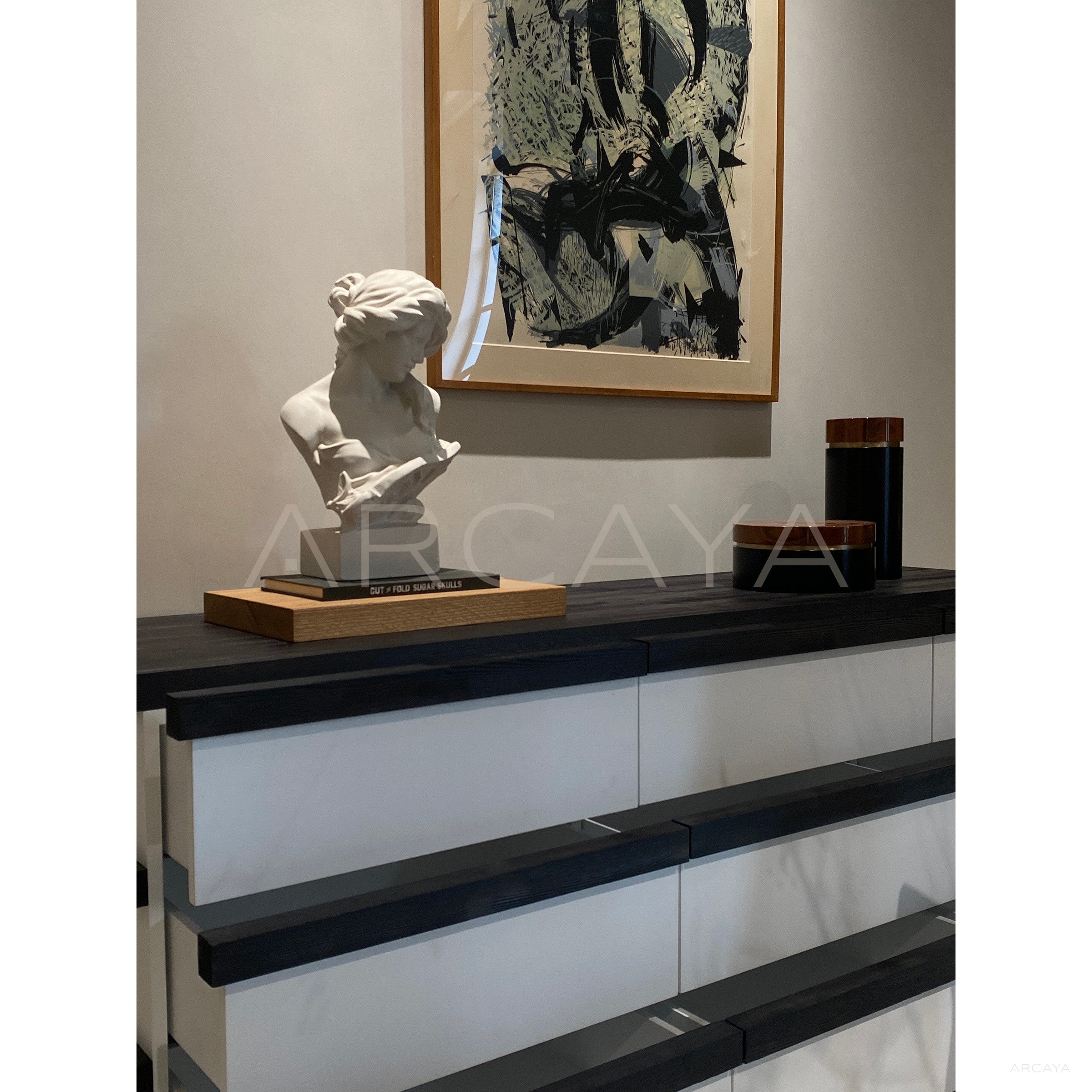 Black White Layered Cabinet - scene