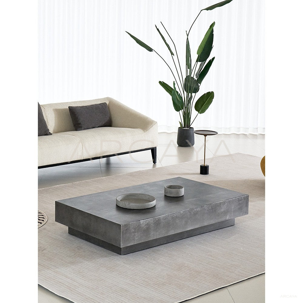 Mid Century Wabi Sabi Concrete Coffee Table