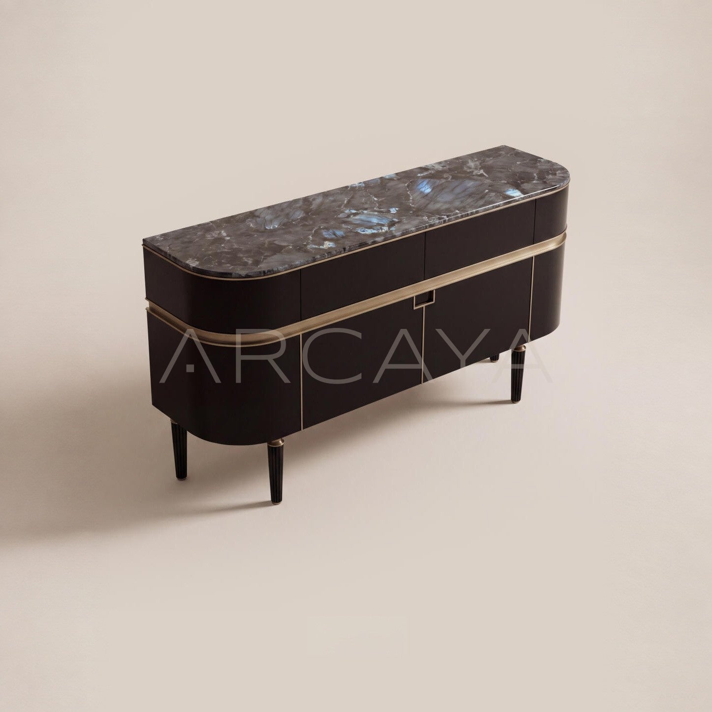 Blue Jade Stone Entryway Cabinet