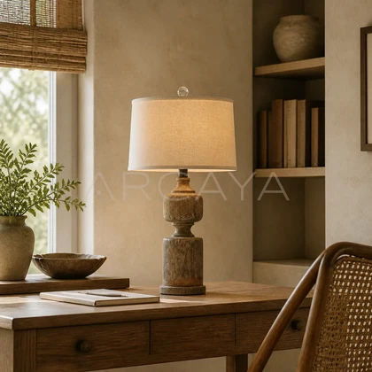 Hesper Hollow Table Lamp — styled interior view 03