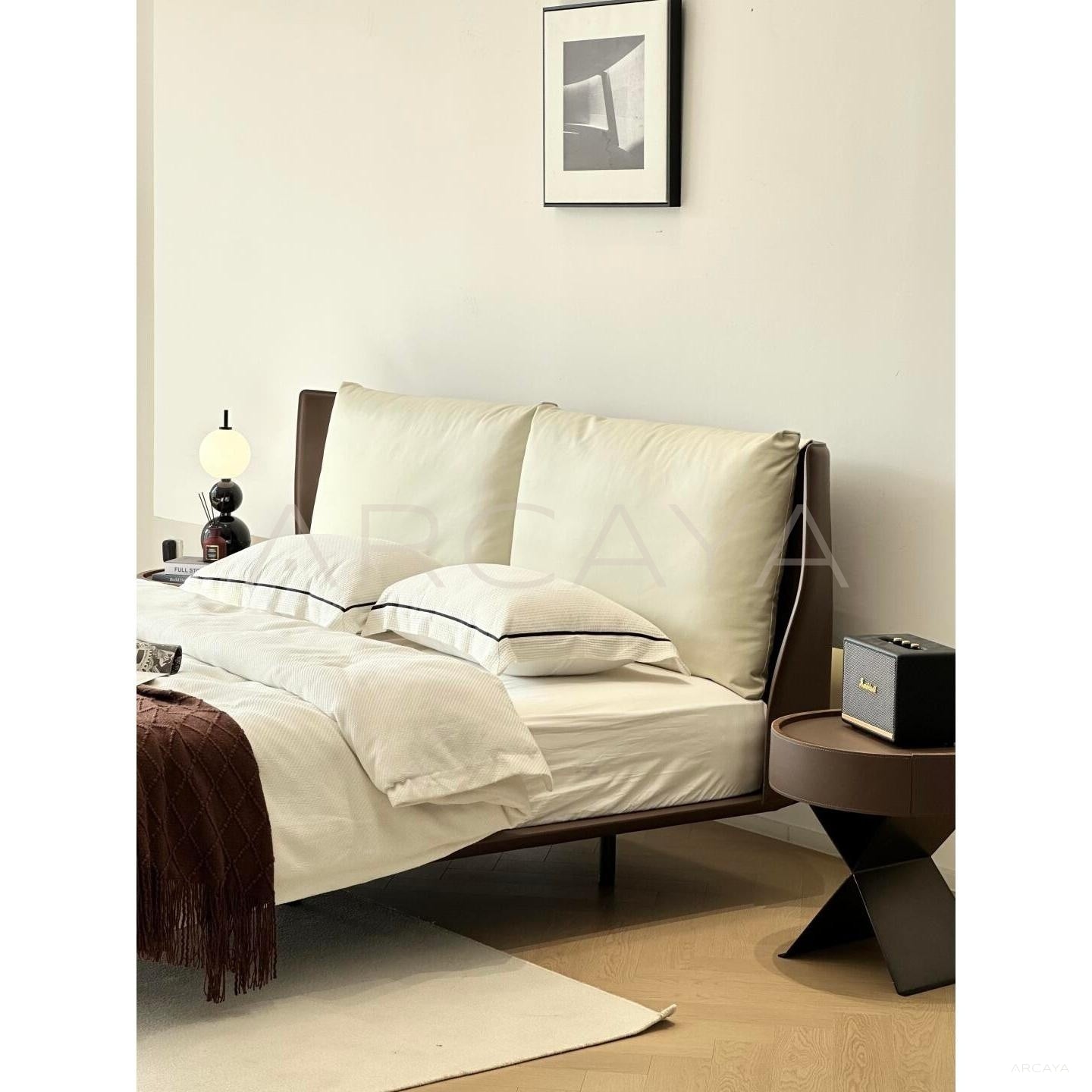 Alice Italian Minimalist Bed - scene