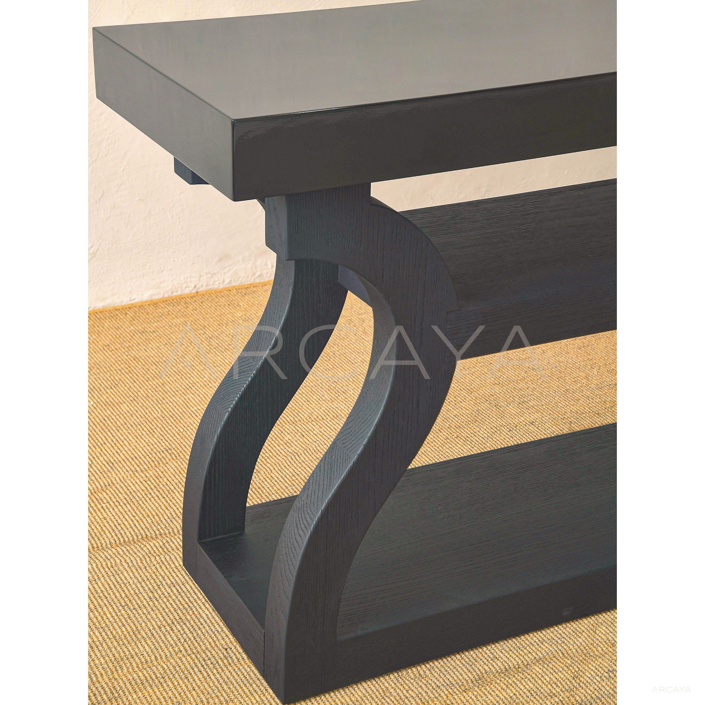 Old Money Oak Entryway Rack — Console - scene