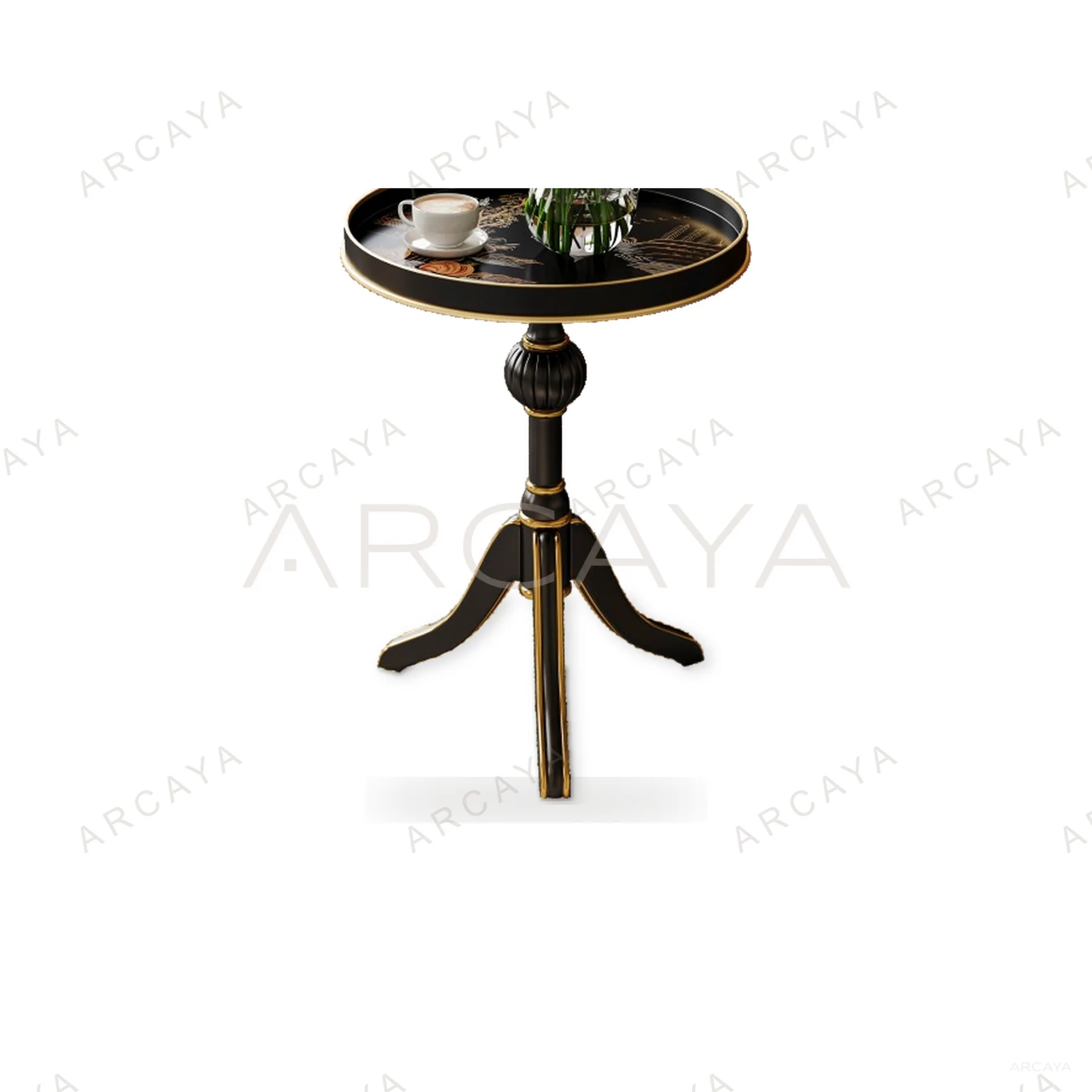 Black Painted Side Table — view 03