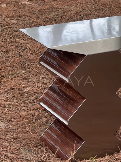 Faye Form Side Table - front view 06