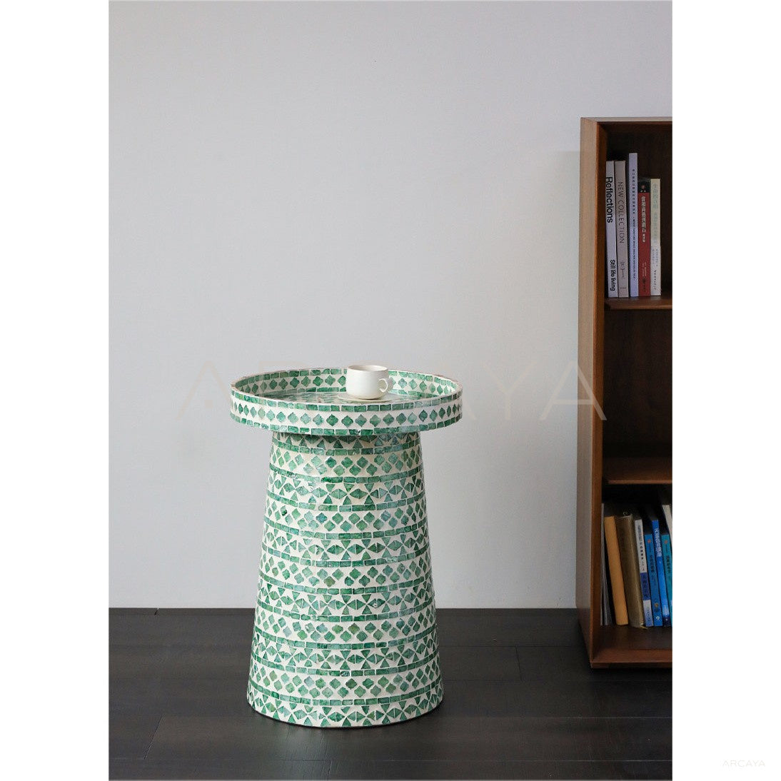 Nanyang Shell Inlay Mobile Side Table