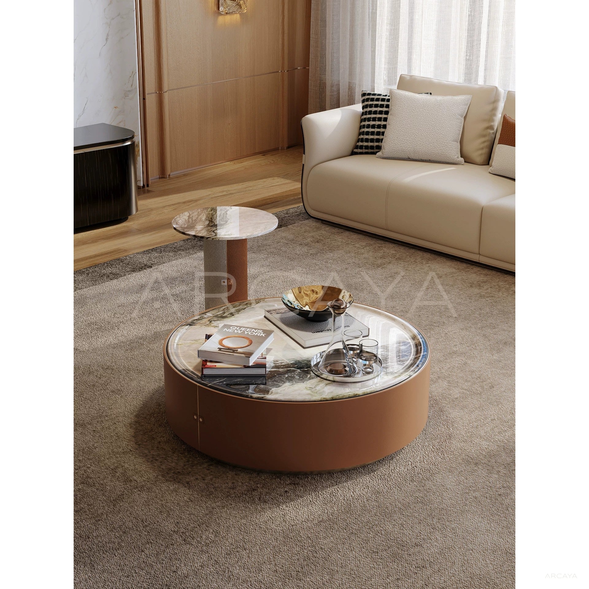 Hottop Carson Coffee Table Set - scene
