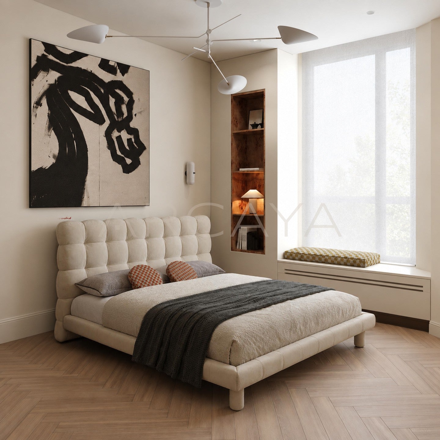 Frosted Fabric Bubble Bed - main