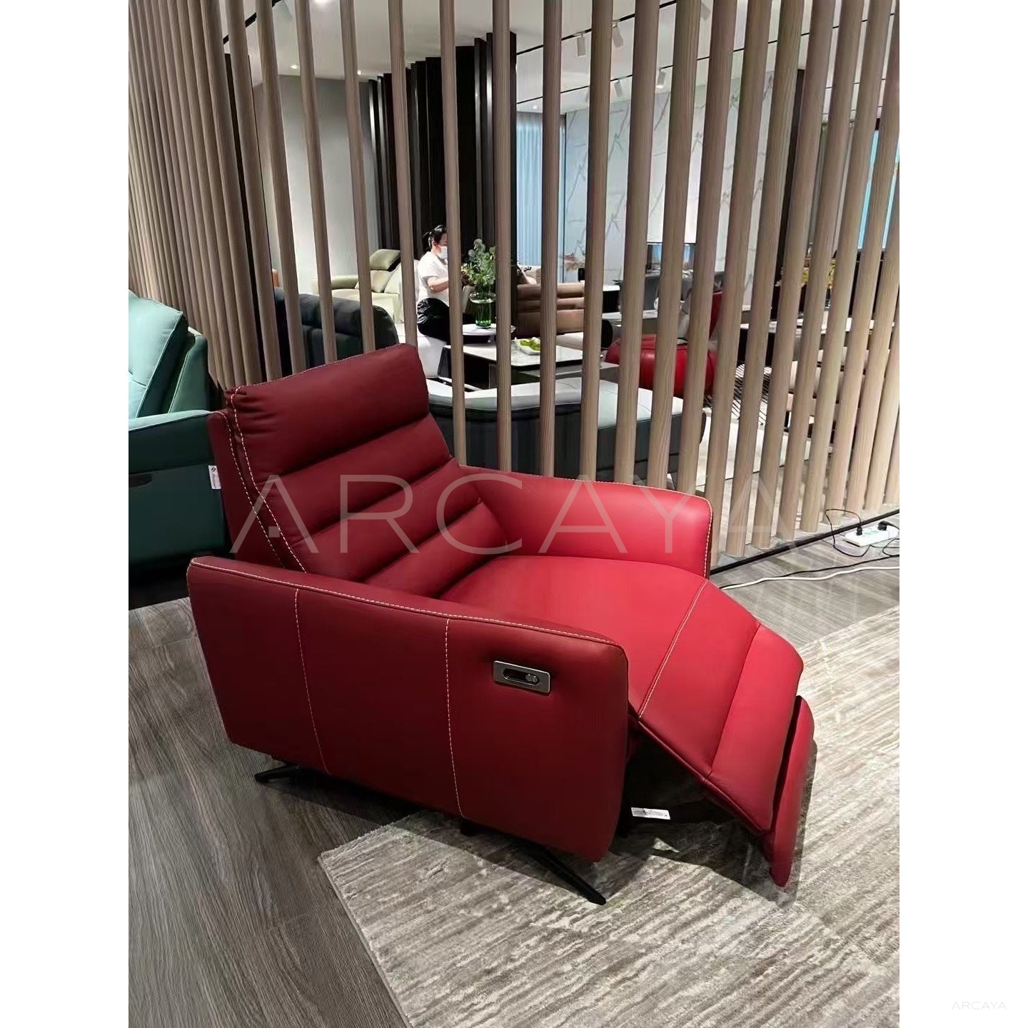 Red Recliner Sofa German Motor