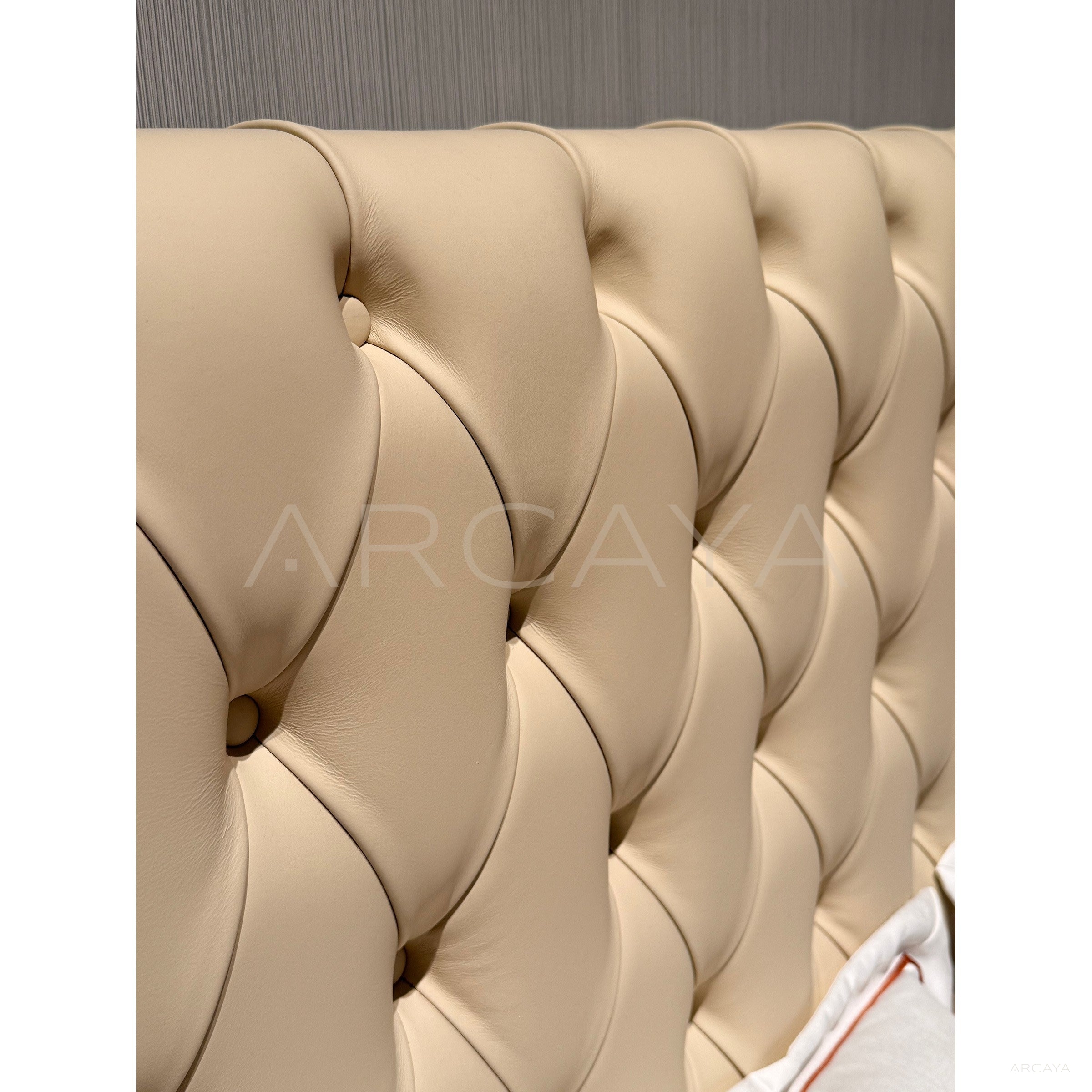 Bella Italian Leather Bed - scene