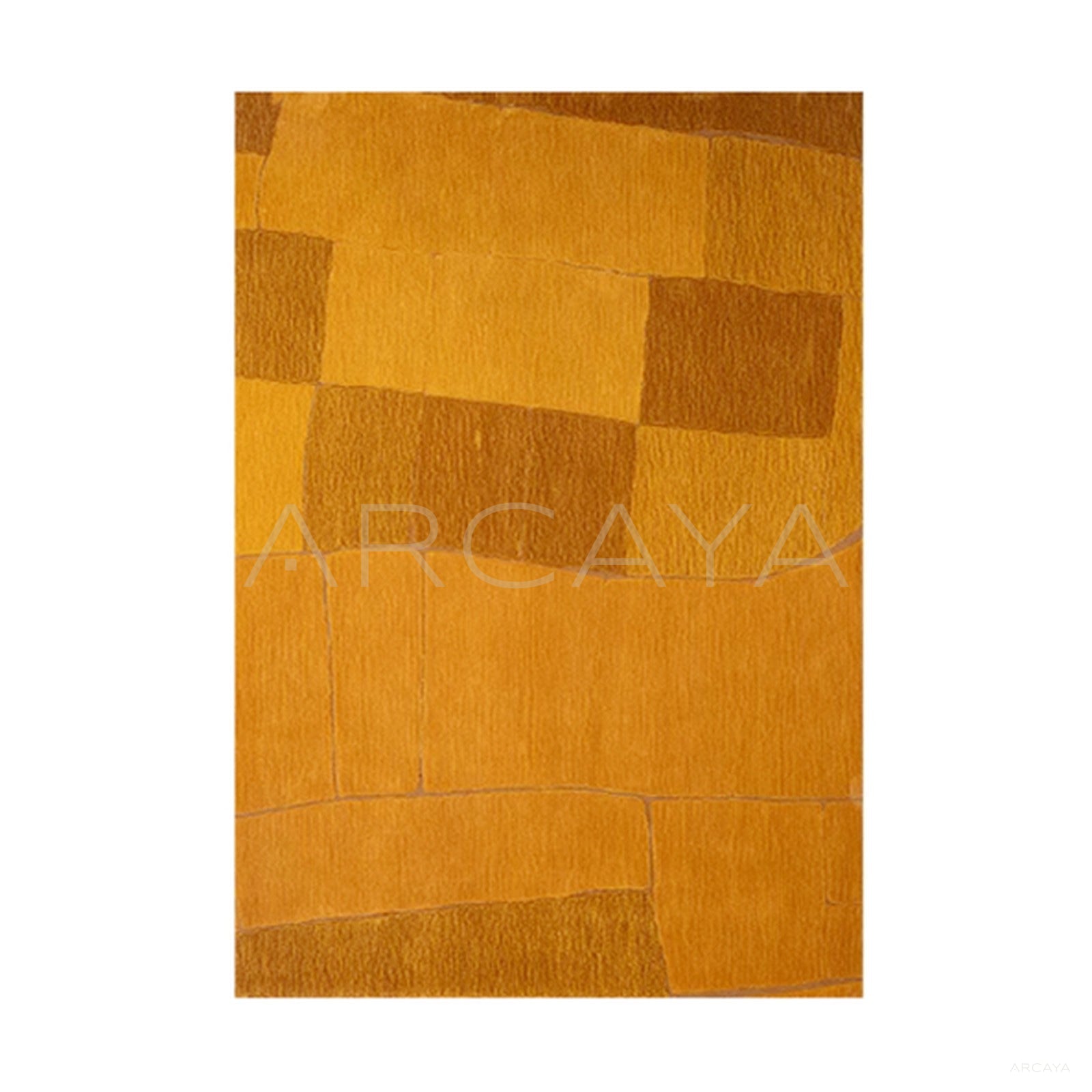 Mustard Block Texture Rug Dsm P027 F