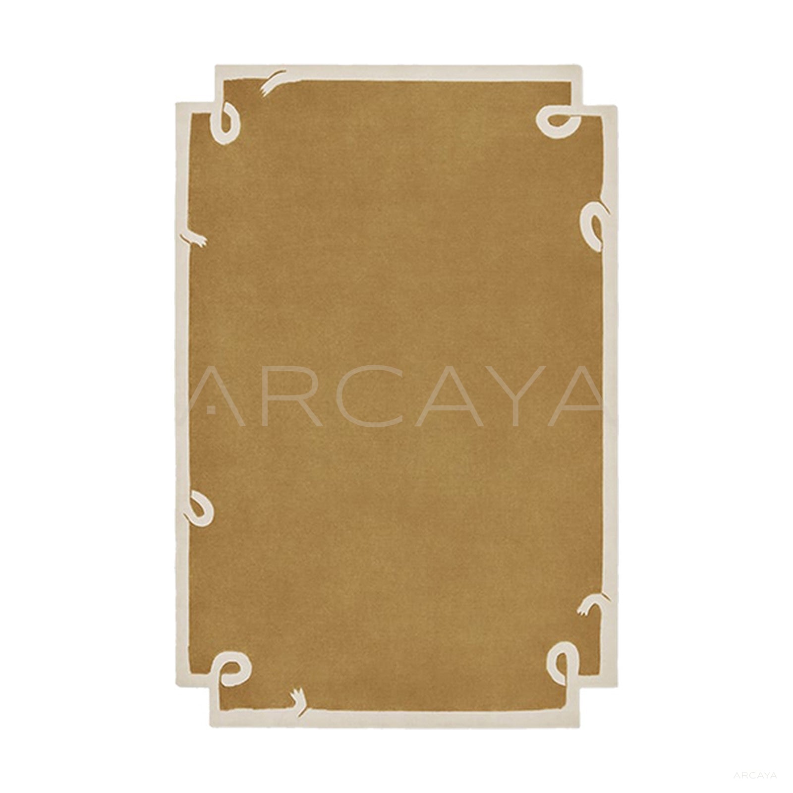 Mustard Ribbon Border Rug Dsm P019 C05 - main