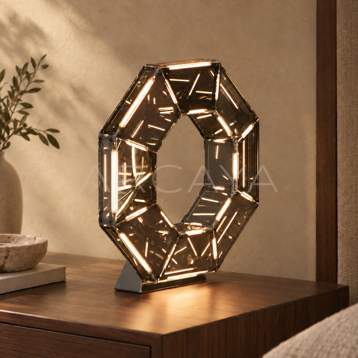 Octagonal Prism Halo Table Lamp 80723