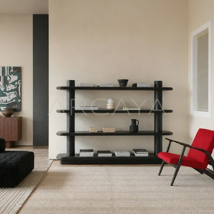 Aveline Shore Bookcase - front view 01