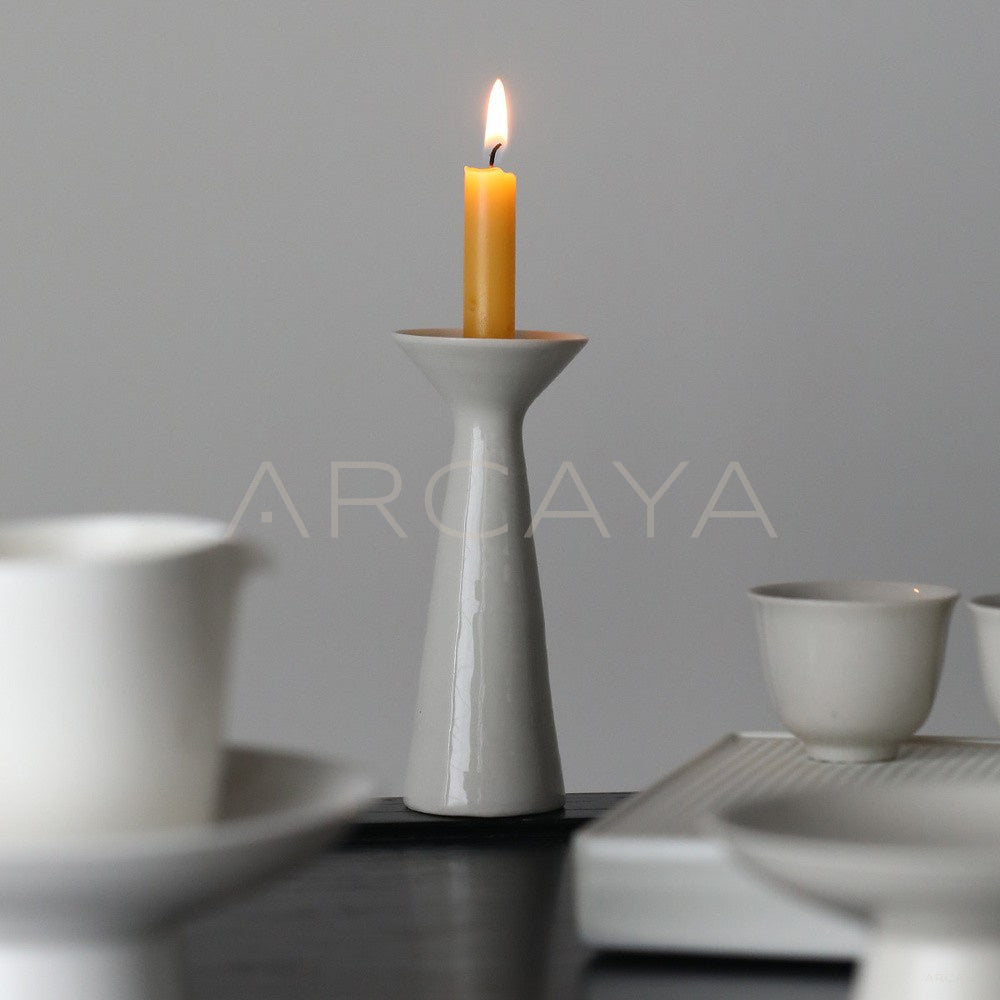 Sunxun Collab White Ceramic Candle Holder - main
