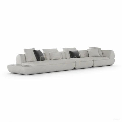 Supermoon Sofa - product view with realistic grounded contact shadow