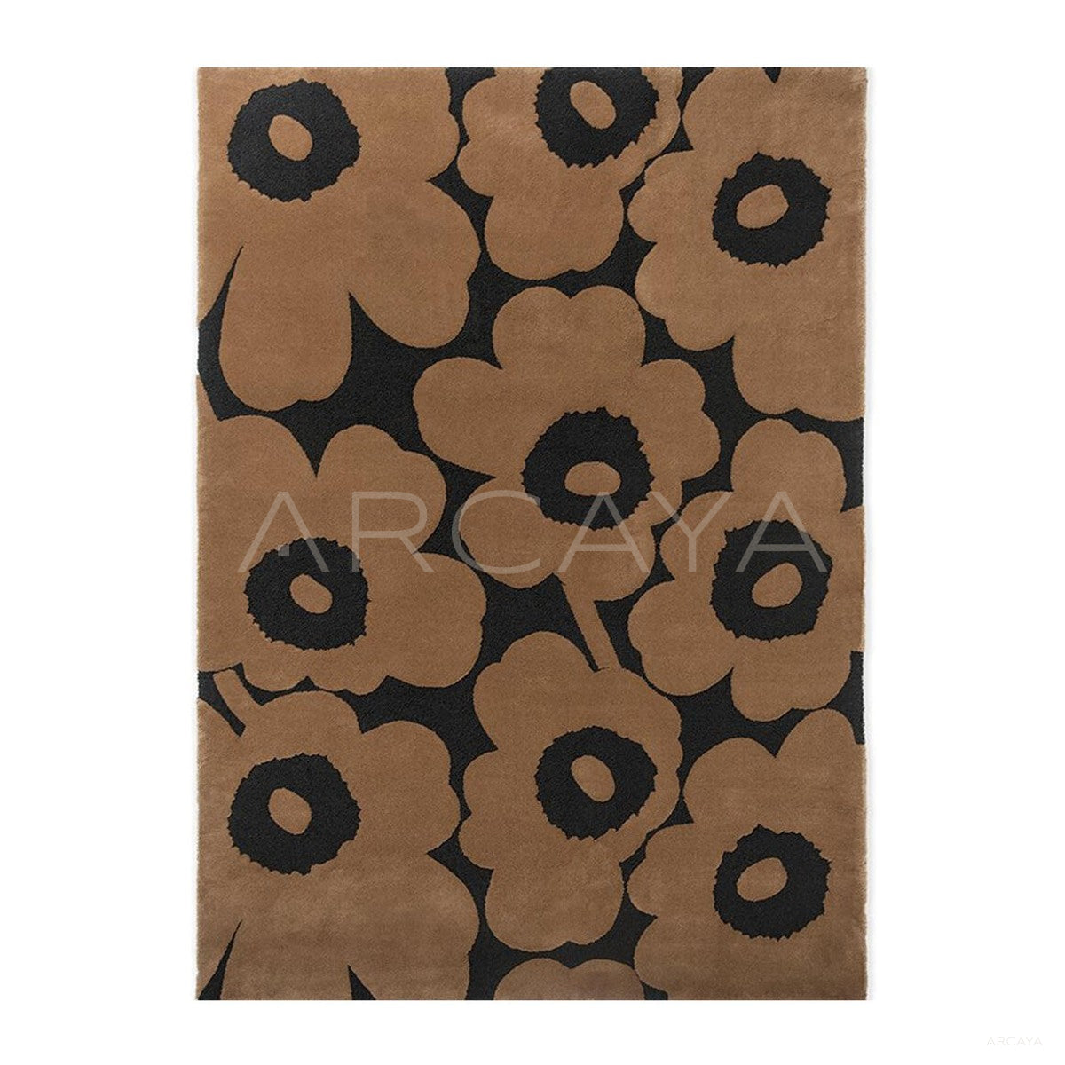 Classic Poppy Flower Rug