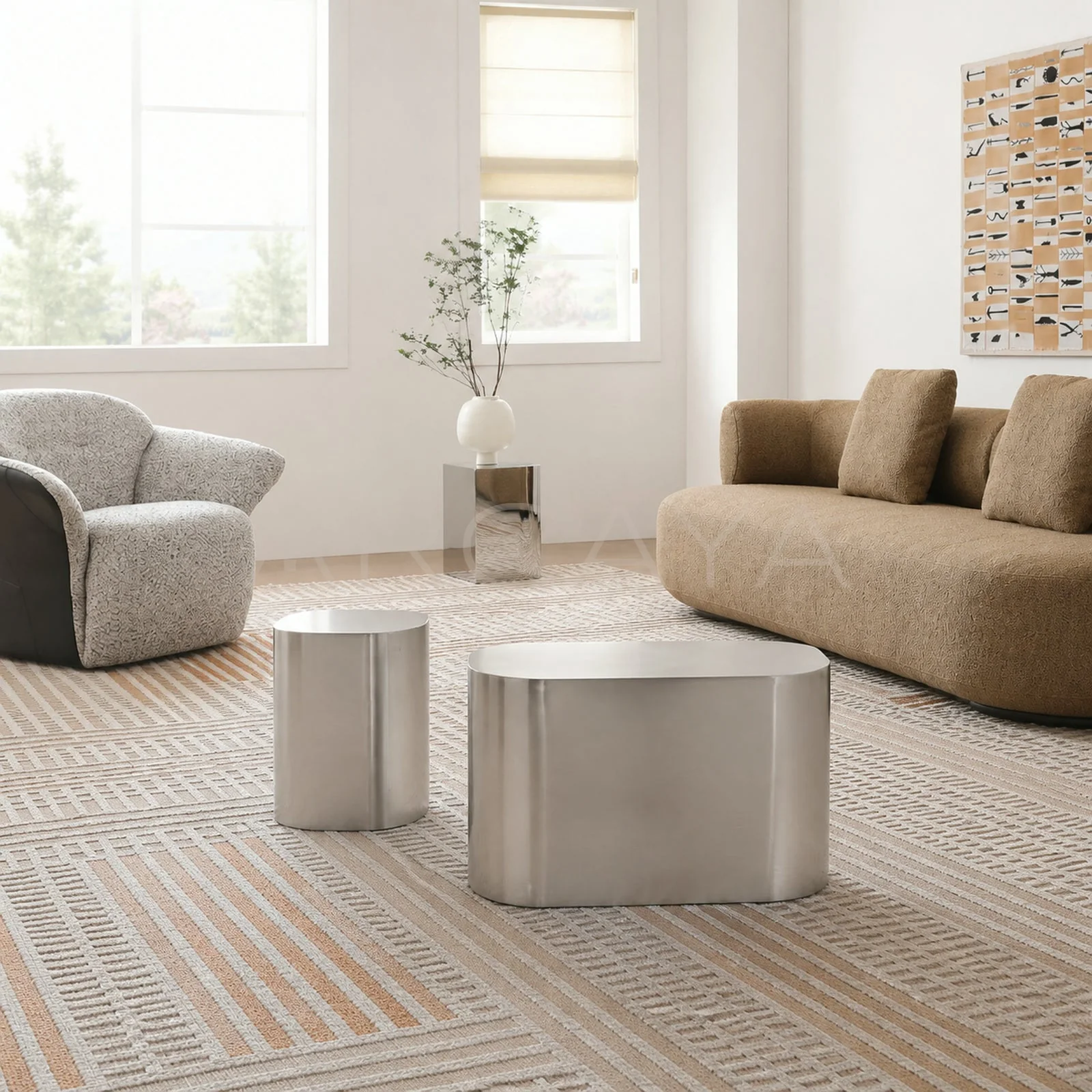 Della Cloud Side Table - front view 01