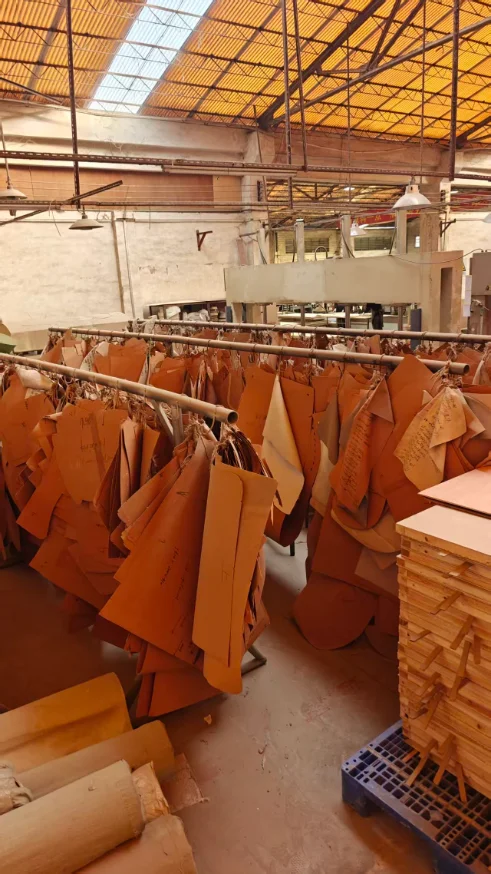 Production materials and workstations reviewed in the factory