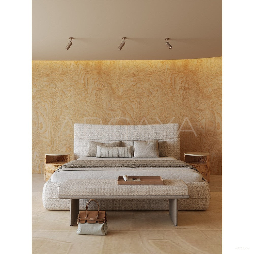 Plaid Cotton Linen Bed - scene