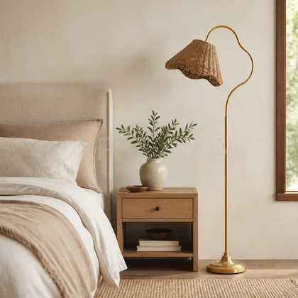 Elowen Wharf Floor Lamp — styled interior view 02