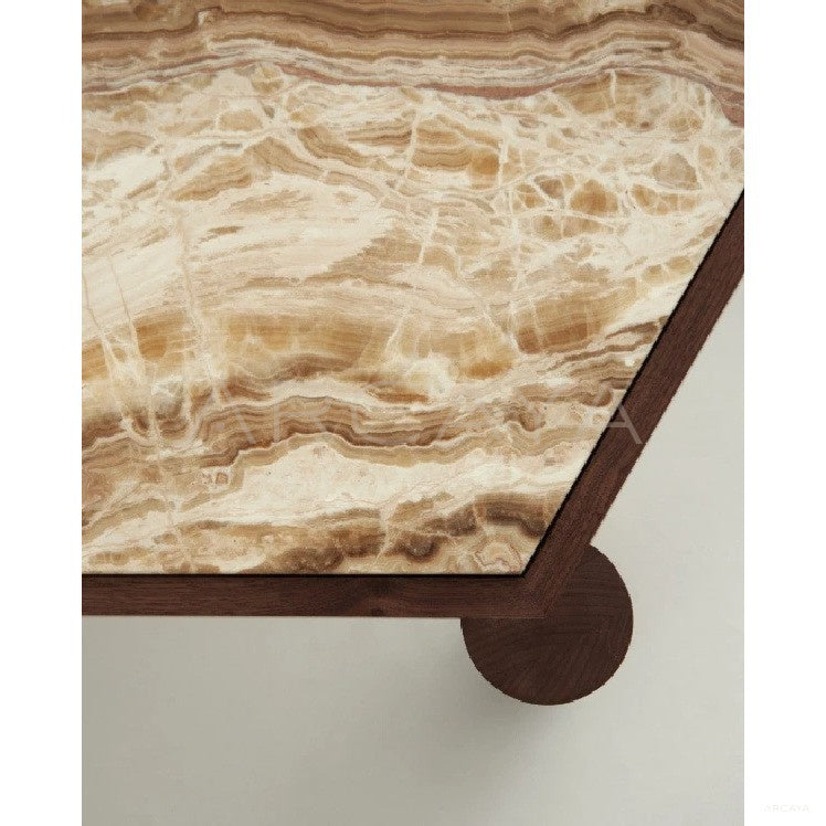 Hexagonal Vintage Coffee Table - scene
