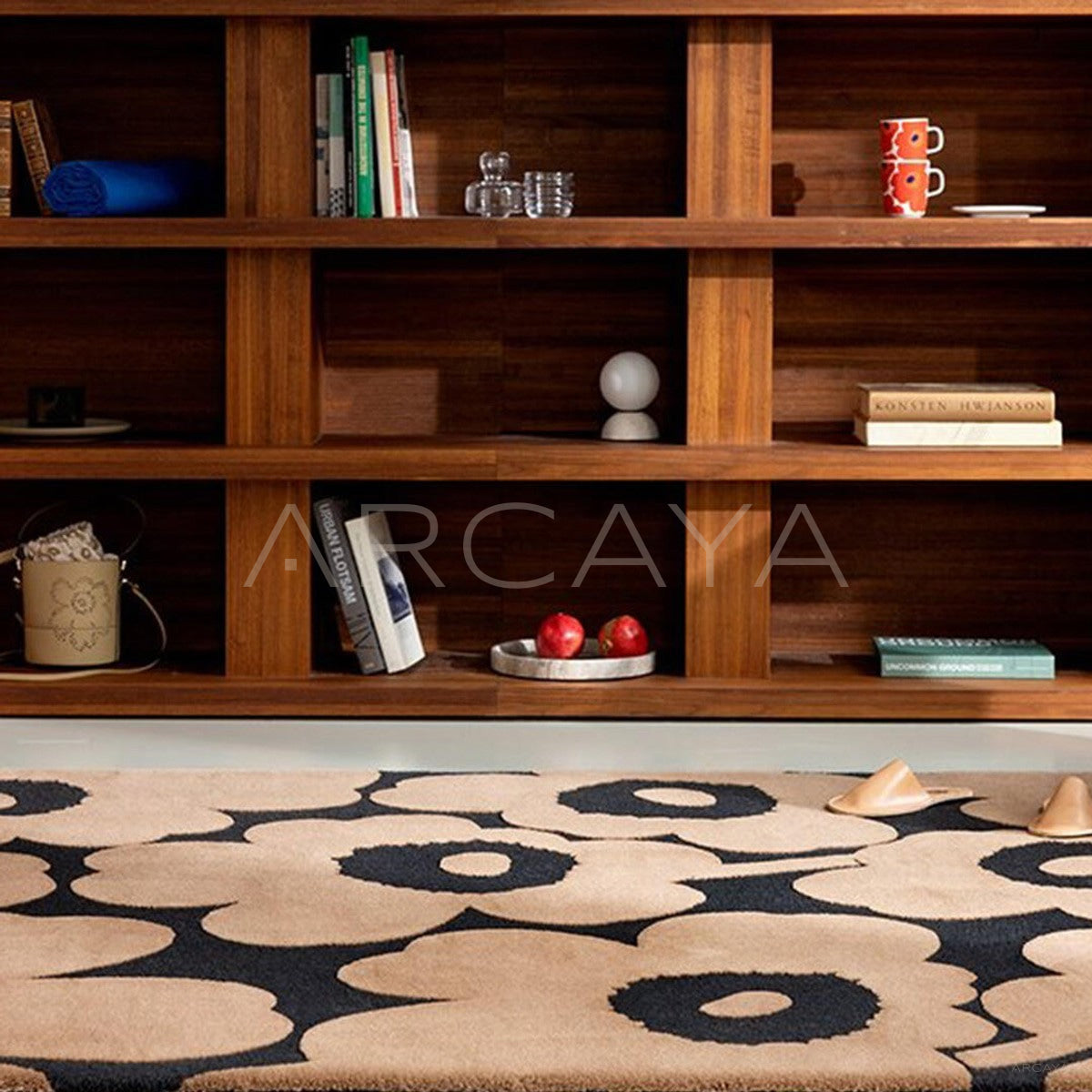 Classic Poppy Flower Rug