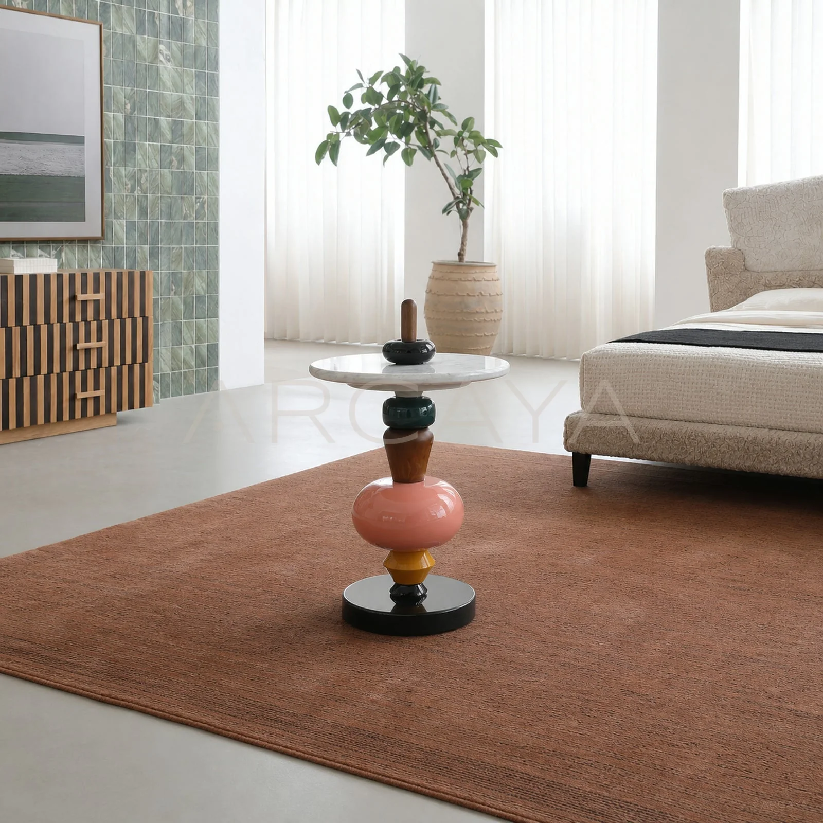 Della Mont Side Table - front view 01