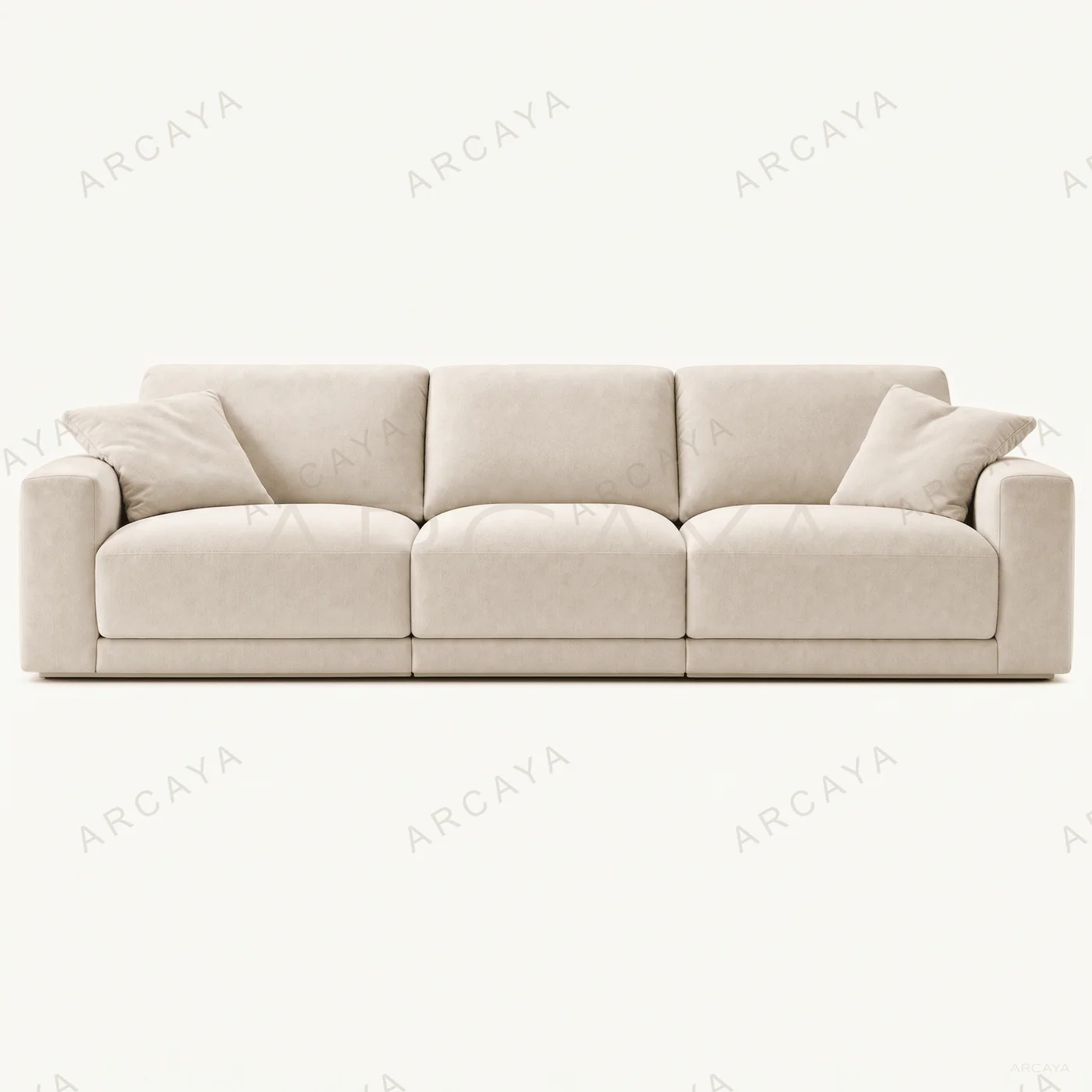 Modern Upholstered Three Seat Lounge Sofa