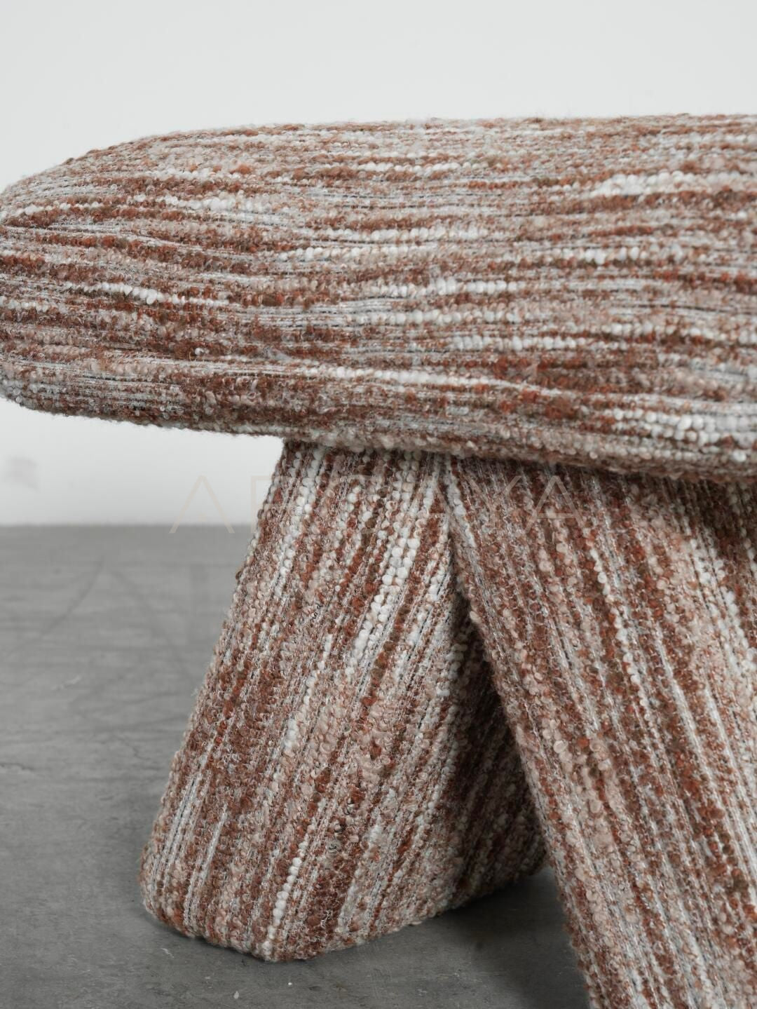 Bulbsquare Cotton Linen Vanity Stool - detail