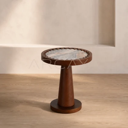 Enna Summit Side Table - front view 09