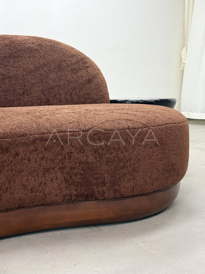 Amara Linen Curved Sofa - product view 08